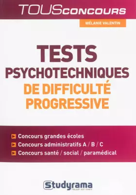 Couverture du produit · Tests psychotechniques de difficulté progressive