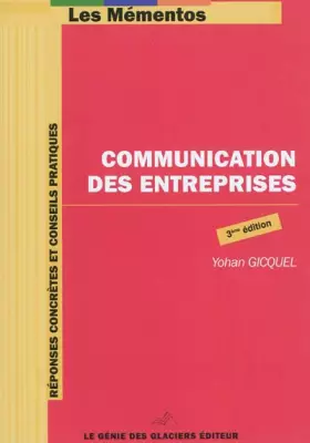 Couverture du produit · Communication des entreprises
