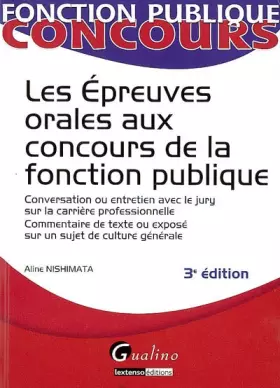 Couverture du produit · Les épreuves orales aux concours de la fonction publique
