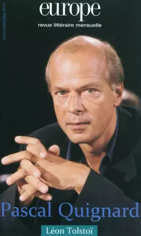 Couverture du produit · Europe, N° 976-977, août-sep : Pascal Quignard