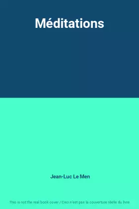 Couverture du produit · Méditations
