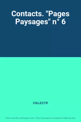 Couverture du produit · Contacts. "Pages Paysages" n° 6