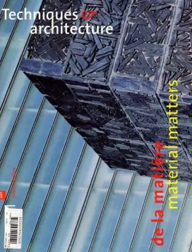 Couverture du produit · Techniques et architecture nø448 : de la matière