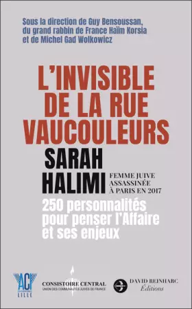 Couverture du produit · L'invisible de la rue Vaucouleurs: Sarah Halimi, femme juive assassinée à Paris en 2017