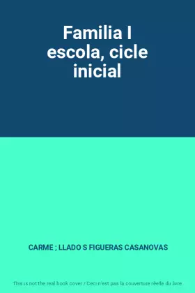 Couverture du produit · Familia I escola, cicle inicial