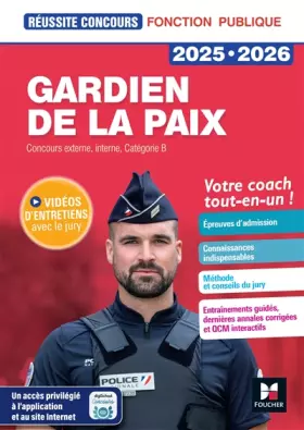 Couverture du produit · Réussite Concours - Gardien de la paix - 2025-2026- Préparation complète