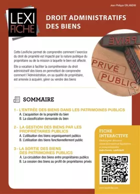 Couverture du produit · Droit administratif des biens