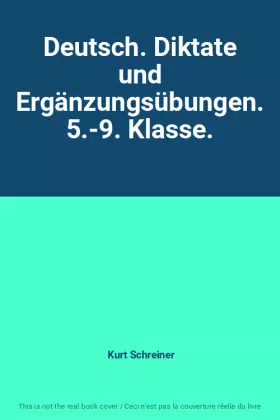 Couverture du produit · Deutsch. Diktate und Ergänzungsübungen. 5.-9. Klasse.