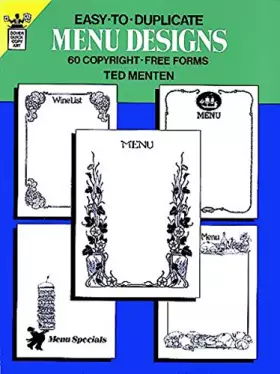Couverture du produit · Easy-to-Duplicate Menu Designs: 60 Copyright-Free Forms (Dover Pictorial Archive)