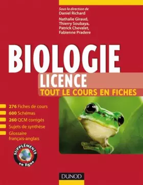 Couverture du produit · Biologie (Licence) -Tout le cours en fiches, QCM et bonus web