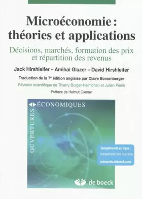 Couverture du produit · Microéconomie : théories et applications : Décisions, marchés, formation des prix et répartition des revenus