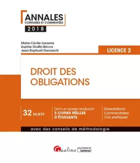 Couverture du produit · Droit des obligations : Licence 2