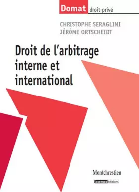 Couverture du produit · Droit de l'arbitrage interne et international