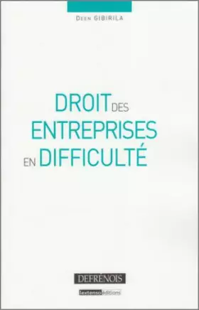 Couverture du produit · Droit des entreprises en difficulté