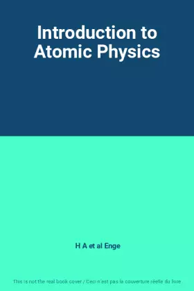 Couverture du produit · Introduction to Atomic Physics