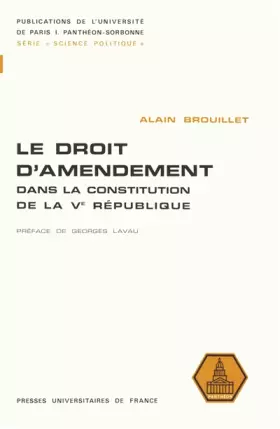 Couverture du produit · Le Droit d'amendement dans la constitution de la 5e République