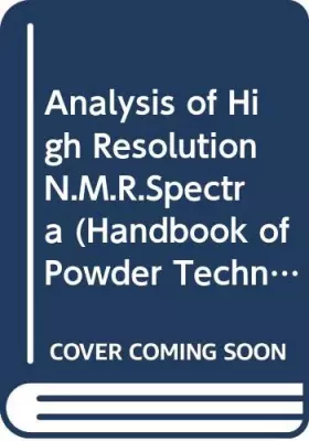 Couverture du produit · The analysis of high resolution NMR spectra