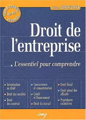Couverture du produit · Droit de l'entreprise : L'essentiel pour comprendre