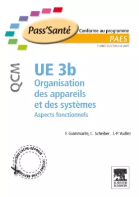 Couverture du produit · UE 3b - Organisation des appareils et des systèmes - QCM