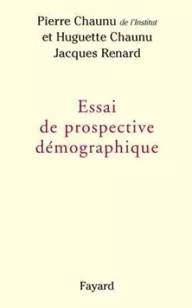 Couverture du produit · Essai de prospective démographique