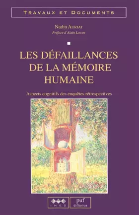 Couverture du produit · Defaillances de la Mémoire Humaine