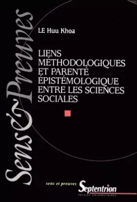 Couverture du produit · Liens méthodologiques et parente épistémologique entre les sciences sociales