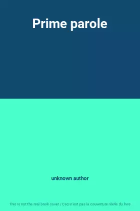 Couverture du produit · Prime parole