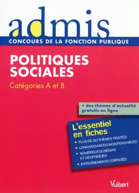 Couverture du produit · Politiques sociales - Catégories A et B - Admis - L'essentiel en fiches