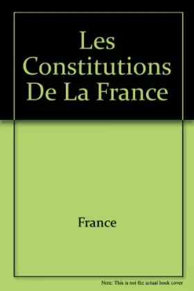 Couverture du produit · Les constitutions de la France