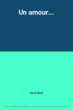 Couverture du produit · Un amour...