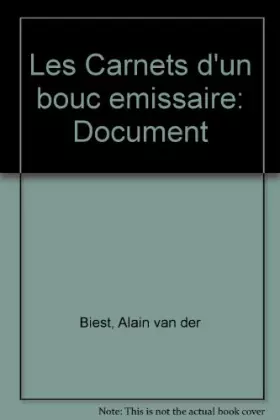 Couverture du produit · Carnets d'un bouc emissaire (les)