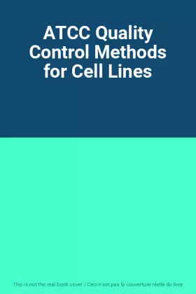 Couverture du produit · ATCC Quality Control Methods for Cell Lines
