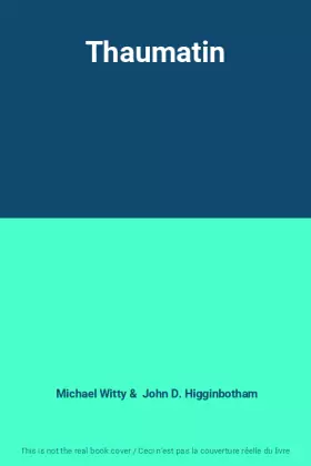 Couverture du produit · Thaumatin
