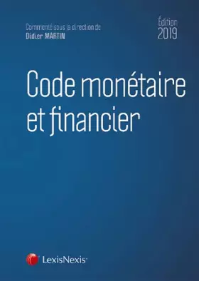 Couverture du produit · Code monétaire et financier 2019