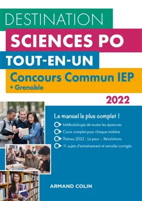 Couverture du produit · Destination Sciences Po - Concours commun 2022 IEP + Grenoble