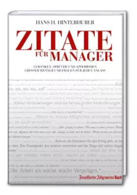 Couverture du produit · Zitate für Manager: Gedanken, Sprüche und Aphorismen großer Männer und Frauen für jede Gelegenheit