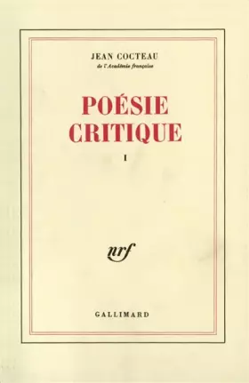 Couverture du produit · Poésie critique, tome 1