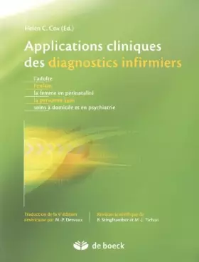Couverture du produit · Applications cliniques des diagnostics infirmiers