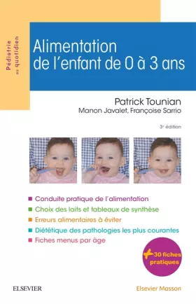 Couverture du produit · Alimentation de l'enfant de 0 à 3 ans