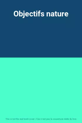 Couverture du produit · Objectifs nature