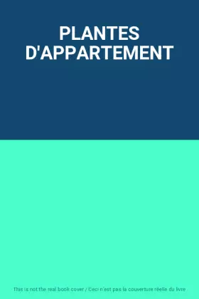 Couverture du produit · PLANTES D'APPARTEMENT