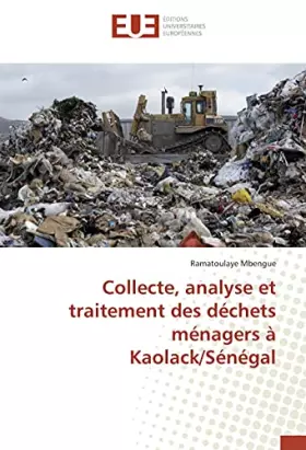 Couverture du produit · Collecte, analyse et traitement des déchets ménagers à Kaolack/Sénégal