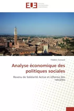 Couverture du produit · Analyse économique des politiques sociales: Revenu de Solidarité Active et réforme des retraites
