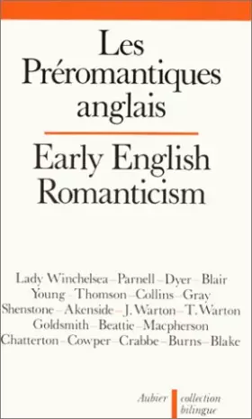 Couverture du produit · Les Préromantiques anglais : Choix de leurs poèmes
