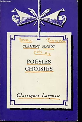 Couverture du produit · POESIE CHOISIES