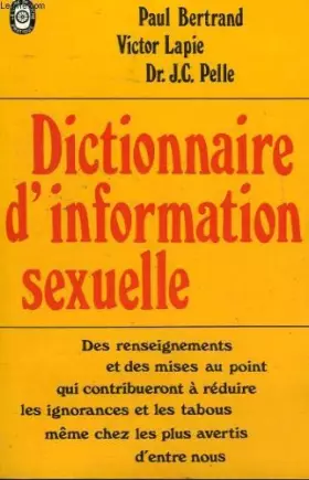 Couverture du produit · Dictionnaire d'information sexuelle