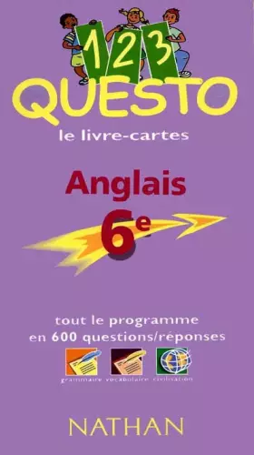 Couverture du produit · 1, 2, 3, Questo, le livre cartes : Anglais, 6e