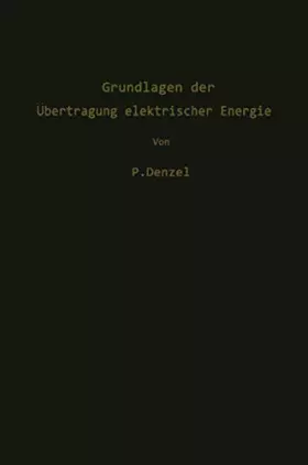 Couverture du produit · Grundlagen der Übertragung elektrischer Energie (German Edition)