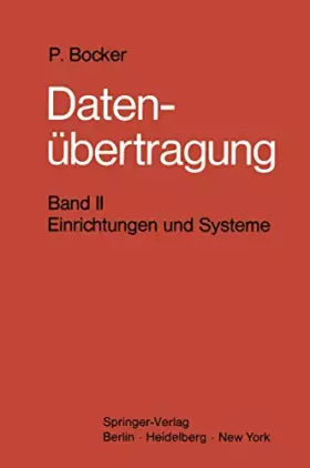 Couverture du produit · Datenübertragung. Nachrichtentechnik in Datenfernverarbeitungssystemen: Band 2: Einrichtungen und Systeme