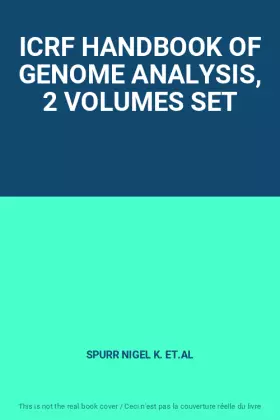 Couverture du produit · ICRF HANDBOOK OF GENOME ANALYSIS, 2 VOLUMES SET